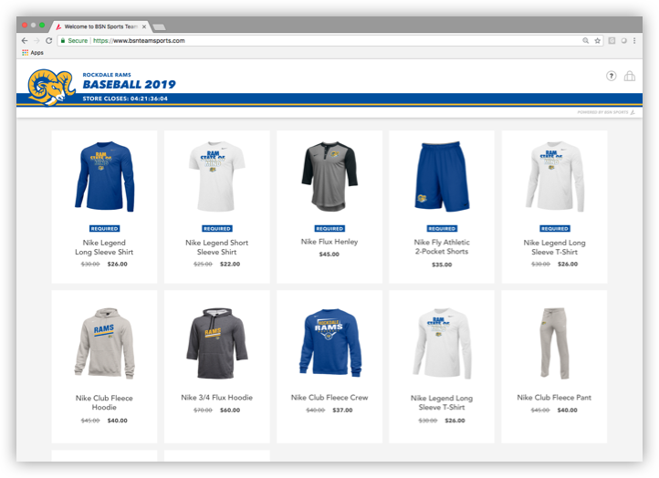 Bsn ua best sale team catalog